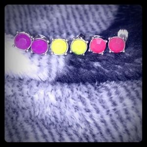 American Eagle neon earring set